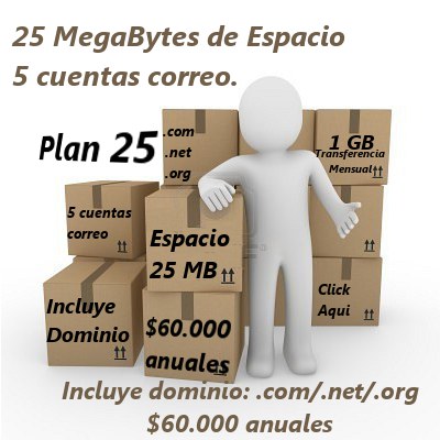 hosting y dominio plan 25